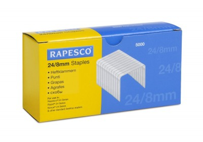 Capse, decapsatoare - Capse 24/8 Rapesco 5000 buc/cutie