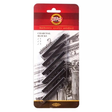 Produse de Arta si Grafica - Carbune artificial Bloc Patrat KOH-I-NOOR 8683, 6 buc/set
