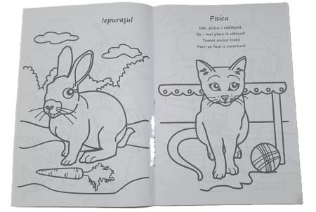 Carte de colorat Haideti sa coloram - Animale 64 pagini [1]