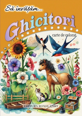 Scoala si gradinita - Carte de colorat Sa invatam... Ghicitori 16 pagini