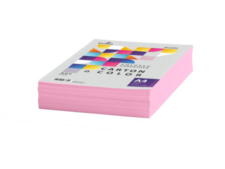 Carton A4 color - Carton color 160g/mp A4 250 coli ECADA Roz
