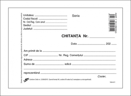Formulare tipizate - Chitantier 2 exemplare perfor