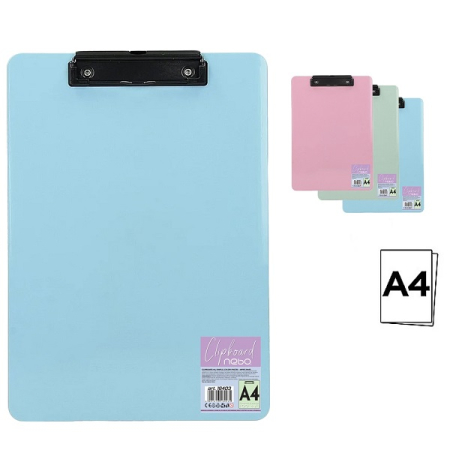 Caiete mecanice si clipboard-uri - Clipboard A4, simplu culori pastel - NEBO