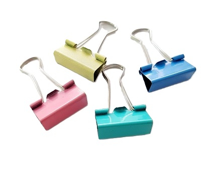Agrafe si clipsuri - Clips metalic colorat 32 mm 24/cutie