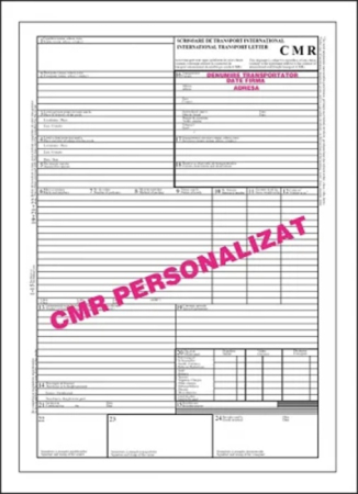 Tipizate personalizate la comanda - CMR personalizat 100 file tipar fata/verso