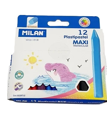 Creioane colorate si cerate - Creioane cerate 12/set Milan 022XT12 MAXI