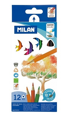 Creioane colorate si cerate - Creioane color 12/set Aquarela Milan