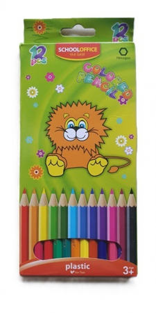 Creioane colorate si cerate - Creioane color 12/set Plastic