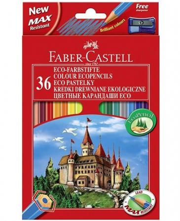 Creioane colorate si cerate - Creioane color 36/set culori Faber-Castell Eco