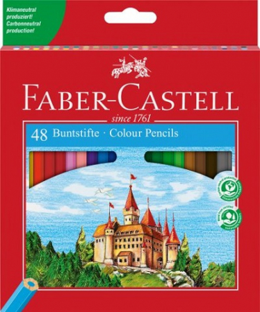 Scoala si gradinita - Creioane color 48/set Faber-Castell