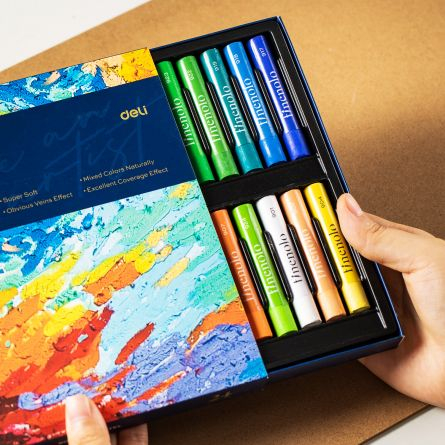 Scoala si gradinita - CREIOANE ULEI PASTEL PROFESIONALE 24 CULORI FINENOLO DELI