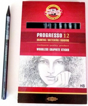 Creioane cu mina grafit - Creion grafit Progresso fara lemn