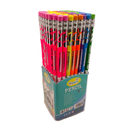 Creion HB + radiera Neon Vneeds [1]