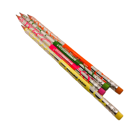 Creioane cu mina grafit - Creion HB + radiera Neon Vneeds