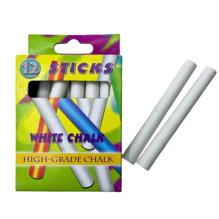 Creta scolara - Creta alba rotunda 12/cut.