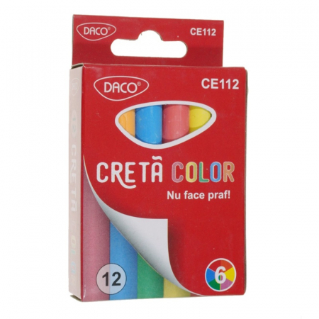 Creta scolara - Creta color 12/set DACO rotunda