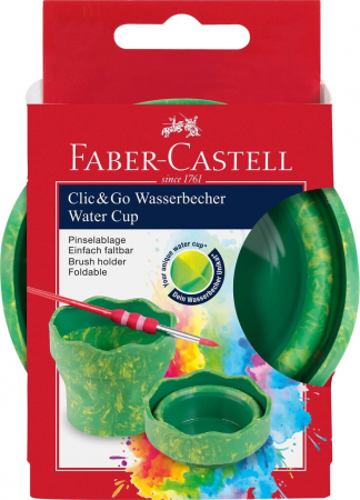 Tempera - CUTIE APA CLICK&GO DINOZAURI VERDE MARMORAT FABER-CASTELL