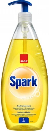 Detergenti si Igienizare bucatarii - Detergent Vase Sano Spark cu pompita 1 L Lamaie