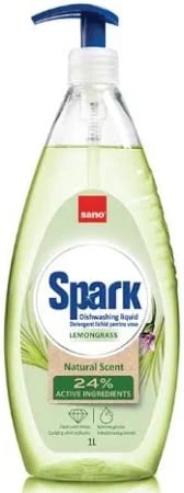 Detergenti si Igienizare bucatarii - Detergent Vase Sano Spark cu pompita 1 L lemongrass