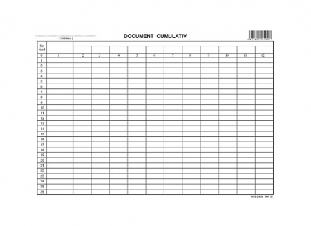 Tipizate Generale - Document cumulativ orizontal A4