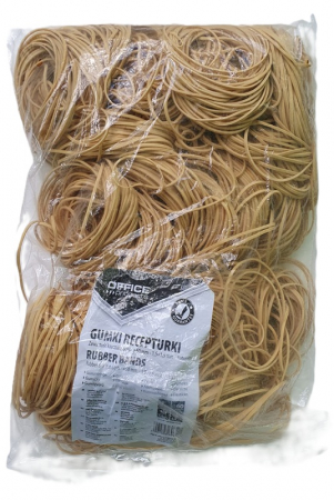 Elastice bani - Elastice pentru bani, 1 Kg, Diametru: 60 mm, grosime 1.5 mm, Material: 65% cauciuc, natur Office Products