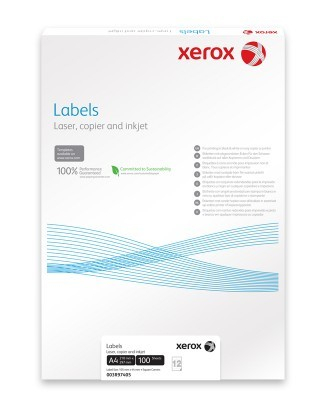 Hartie si produse din hartie - Etichete autoadezive A4 Xerox, 100 coli/top colturi drepte