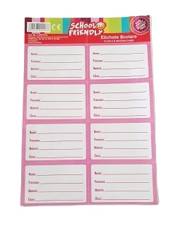 Etichete scolare - Etichete Scolare XOXO fete 40/set