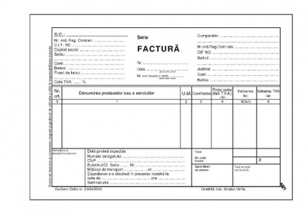 Tipizate Generale - Facturier A5 cu TVA perfor