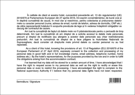 Fisa de anuntare a sosirii si plecarii turistilor cu GDPR [1]