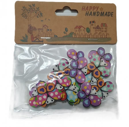 Accesorii lucru manual - Fluturi colorati inimioare