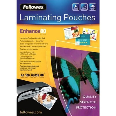 Folie de laminare documente - Folie laminare A4 80 microni Fellowes