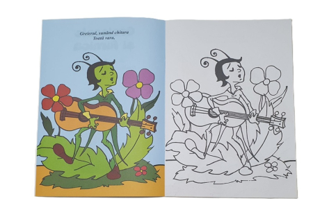 Greierele si furnica - Carte de colorat + poveste [1]