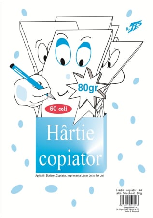 Hartie color A4 - Hartie A4 alba 50 coli/set Tp