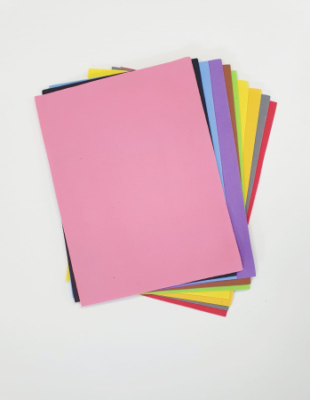 Cartoane si hartii speciale pentru Kraft si lucru manual - Hartie A4 gumata 1 mm 10 culori/set