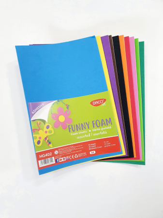 Cartoane si hartii speciale pentru Kraft si lucru manual - Hartie A4 gumata 10 culori autoadeziva HG 402 DACO