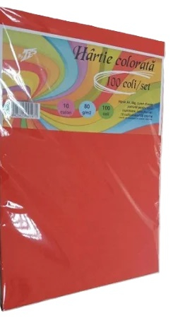 Hartie color A4 - Hartie A4 Mixt 100 coli/set color 10 culori TP