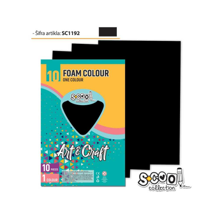 Cartoane si hartii speciale pentru lucru manual - Hartie buretata, neagra, 10buc/set, 20x30 cm - S-COOL