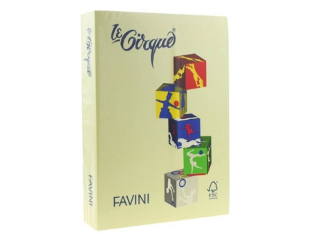Hartie color A4 - Hârtie colorată 80g/mp A4 100 Galben deschis FAVINI