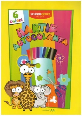 Hartie glasata si creponata - Hartie glasata A4 6 culori autocolanta