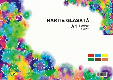Hartie glasata si creponata - Hartie glasata A4 6 culori TP