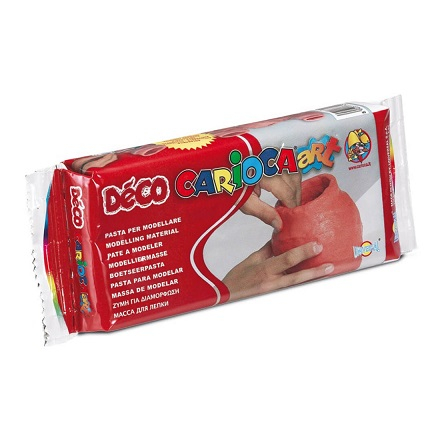 Plastilina / Lut - Lut pasta modelatoare Carioca maro 500 g