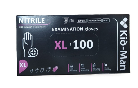 Produse de protectie individuala - Manusi nepudrate nitril Negre XL