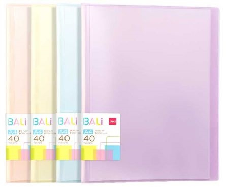 Dosare din plastic - Dosar prezentare 40 folii, coperti rigide pastel DELI DLEB034