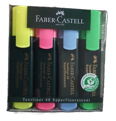 Markere evidentiatoare - Marker evidentiator Faber-Castell 4/set 1548