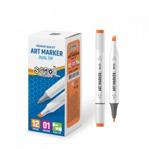 Markere permanente - Marker permanent 2 capete 6mmx3mm