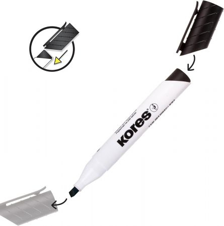 Marker Whiteboard 10/set Kores 3 mm cutie plastic KO20800 [1]