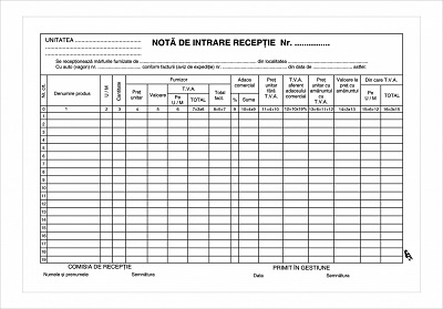 Tipizate Generale - NIR cu TVA autocopiativ LUX