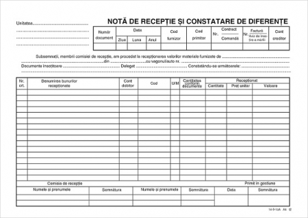 Tipizate Generale - NIR fara TVA autocopiativ LUX