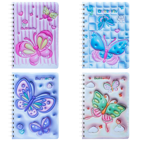 Hartie si produse din hartie - Notes 3D cu arc, 80 file, Fluturasi