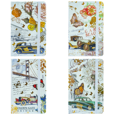 Caiete elegante si agende - Notes A5 cu elastic, 80 file, Orase